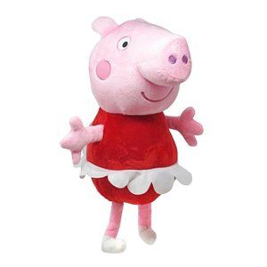 Peppa Pig Plush Large Stuffed Animal Doll Red Tutu Ballerina Kids Girls 17.5"